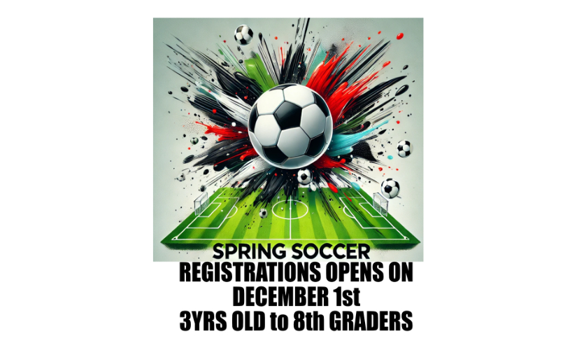 SPRING REGISTRATIONS OPENS DEC 1st 